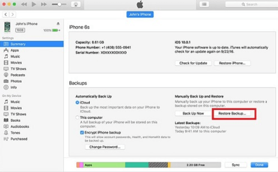 Soluções para notas desaparecidas do iPhone usando o iTunes