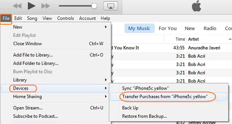 Använd iTunes Free för att överföra MP3 från iPhone till dator