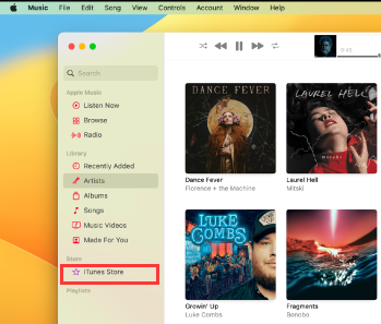 Mac의 iTunes Store에서 음악을 다시 다운로드해 보십시오.