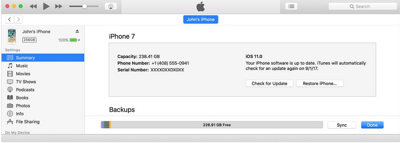 Transferir fotos do iPhone para o iPad usando o iTunes
