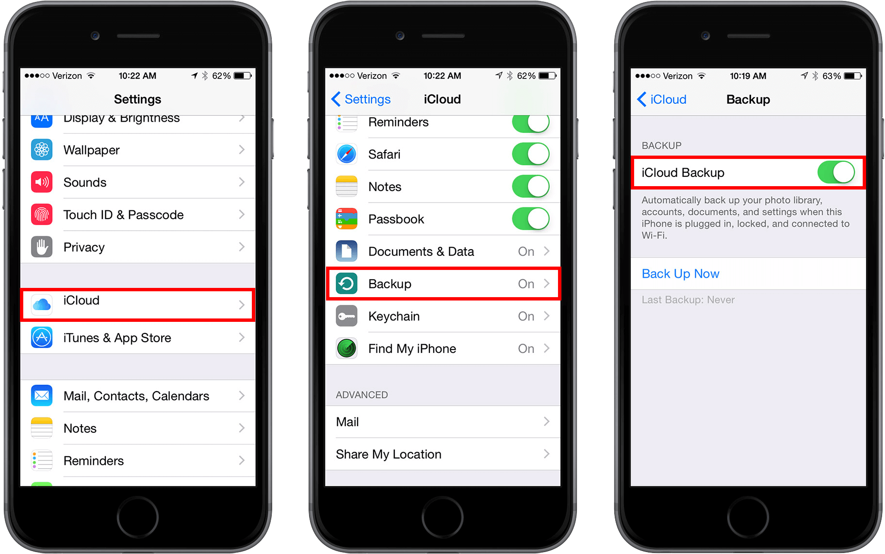 Säkerhetskopiera foton till iCloud manuellt