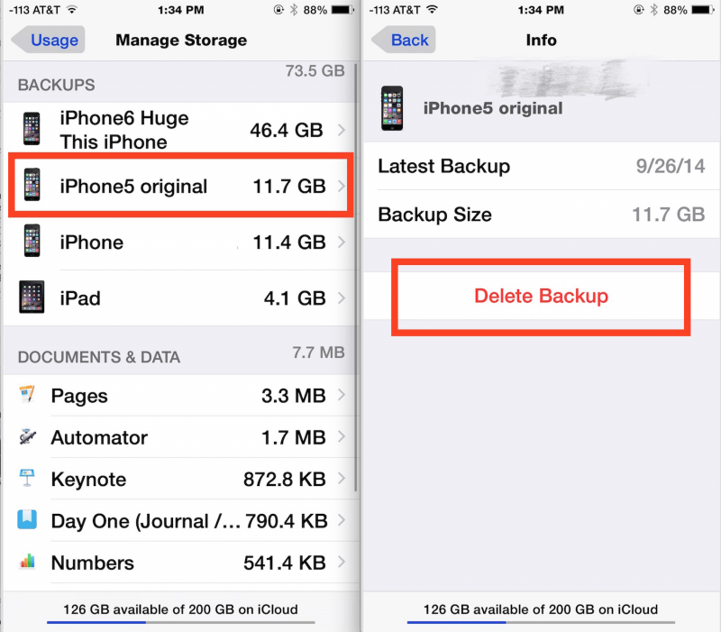 Delete Your Old Backup Files To Fix When Photos Not Uploading To iCloud