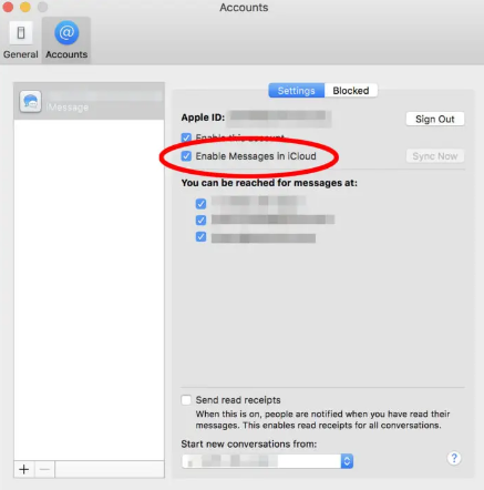 Faça backup de mensagens no iCloud no Mac
