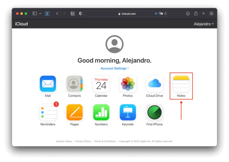 Recover Mac Notes Disappeared via iCloud