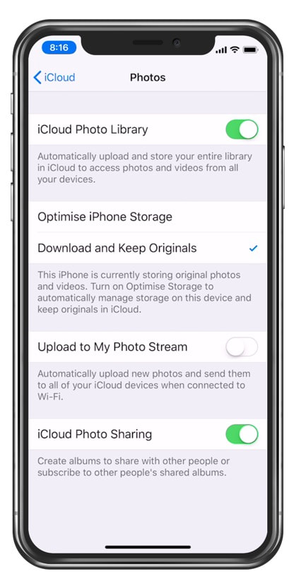Överför iPhone-foton till iPad med iCloud Photo Library