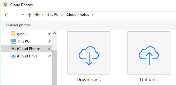 iCloud 앱에서 iCloud에서 PC로 사진 전송