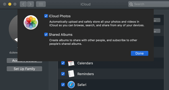 Turning On iCloud Photos to Recover Missed Photos