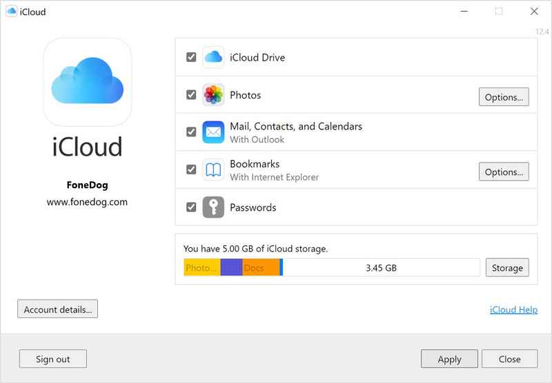 Kontrollera om den köpta iCloud-lagringen dök upp