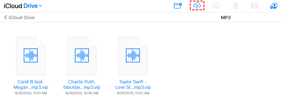 Transferir MP3 para iPhone usando iCloud Drive