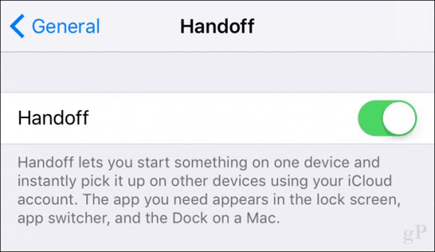 Enable Handoff