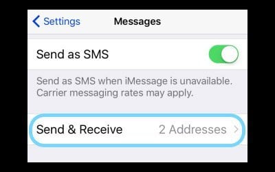 Återställ iMessage-inställningar