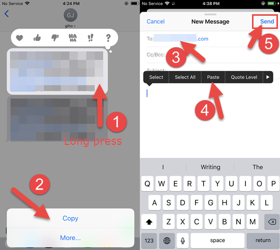 Imprimir conversas do iMessage usando e-mail