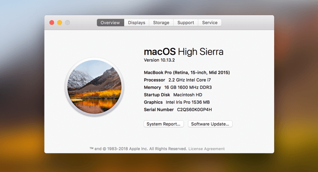 Macos Yüksek Sierra