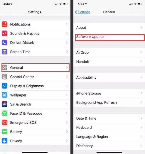 Programuppdatering för att återställa video försvann från iPhone