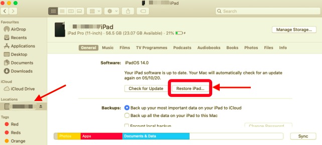 Reset Passcode on iPad Using iTunes