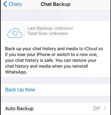 Setting WhatsApp Chat Backup to Extract WhatsApp Messages from iPhone Backup