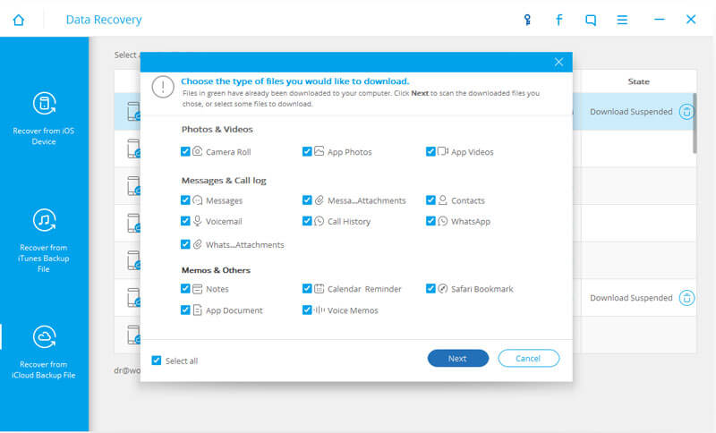 Select File Type