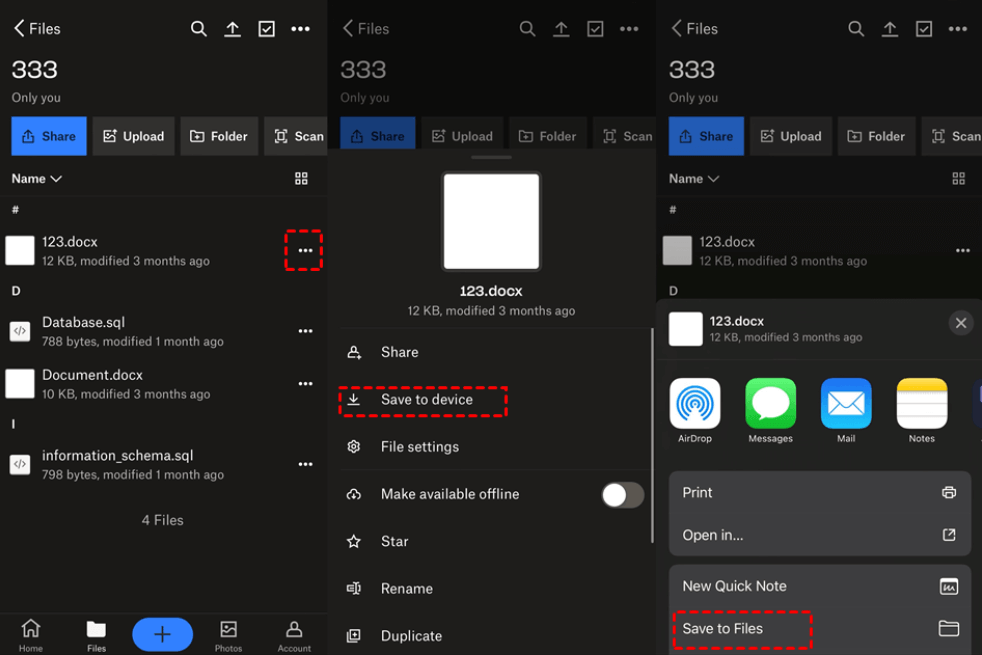 Download From Dropbox To iPhone