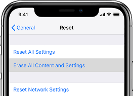 Erase All Content and Settings to Fix iPhone Slide to Unlock Not Working