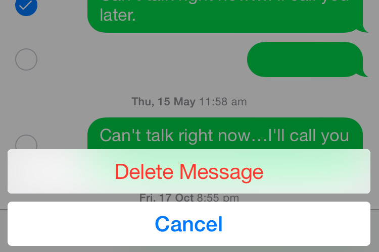 delete messages.