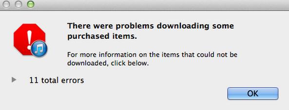 Itunes Download Error
