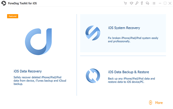 Launch Fonedog iOS Recovery