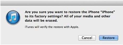 Restaure o iTunes para corrigir erro de ativação do iPhone