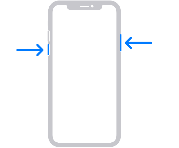 Tvinga omstart av iPhon för att åtgärda den nedre halvan av iPhone-skärmen som inte fungerar