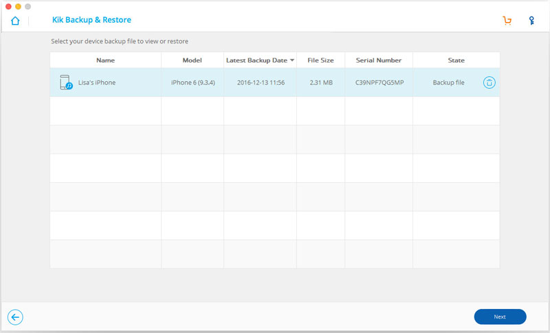 Extract Backup File to Recover Kik Deleted Messages