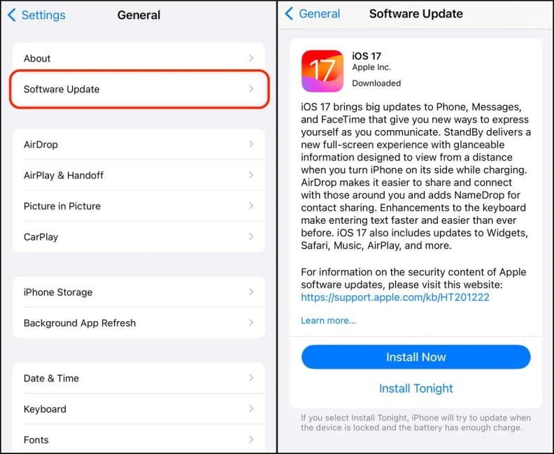 Programuppdatering för att åtgärda problem med iPhone med röd skärm