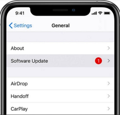 Uppdatera iOS-systemet på din enhet