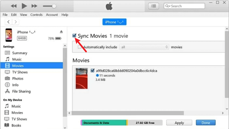Sync Videos to Your iPhone