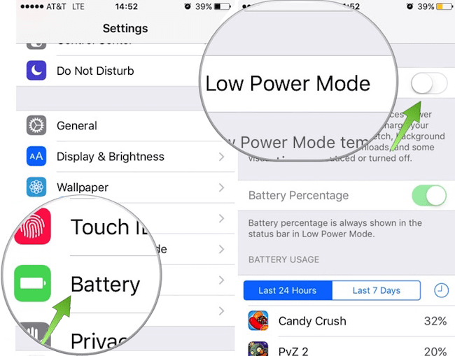 Low Power Mode Off