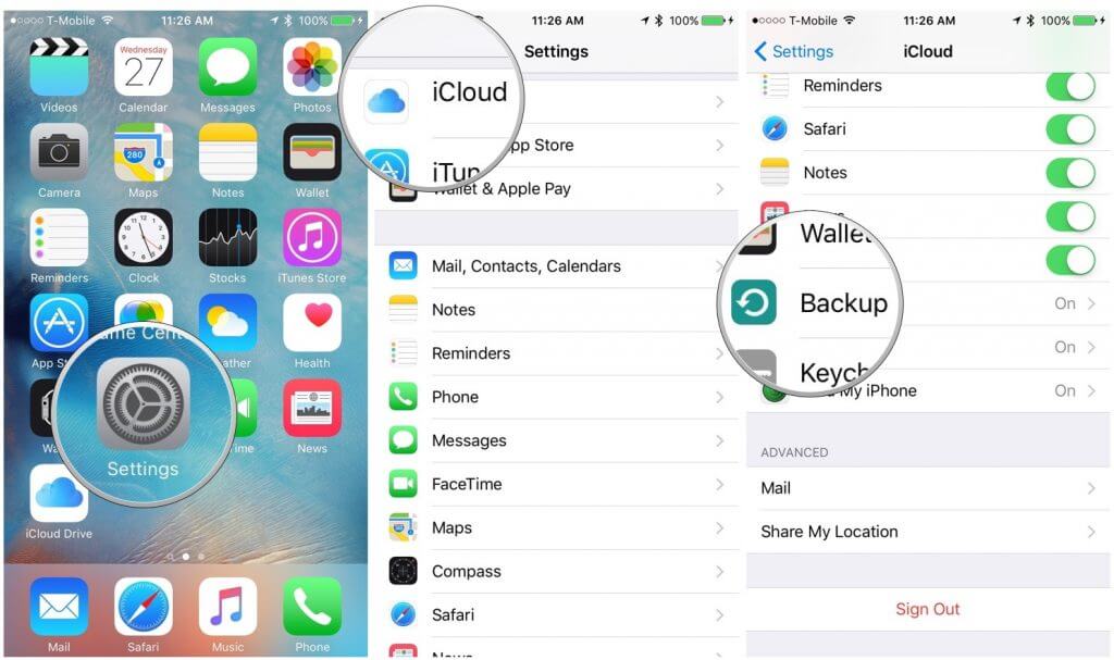 Backup de dados do Ipad do Icloud