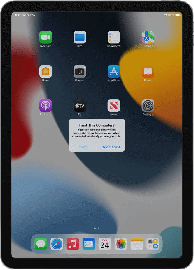 Överför iPad-bilder till PC via kabel