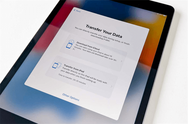 Överför data från iPad till iPad med snabbstart