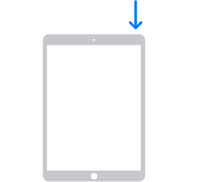 iPad가 계속 재시동 될 때 홈 버튼으로 iPad 재시동