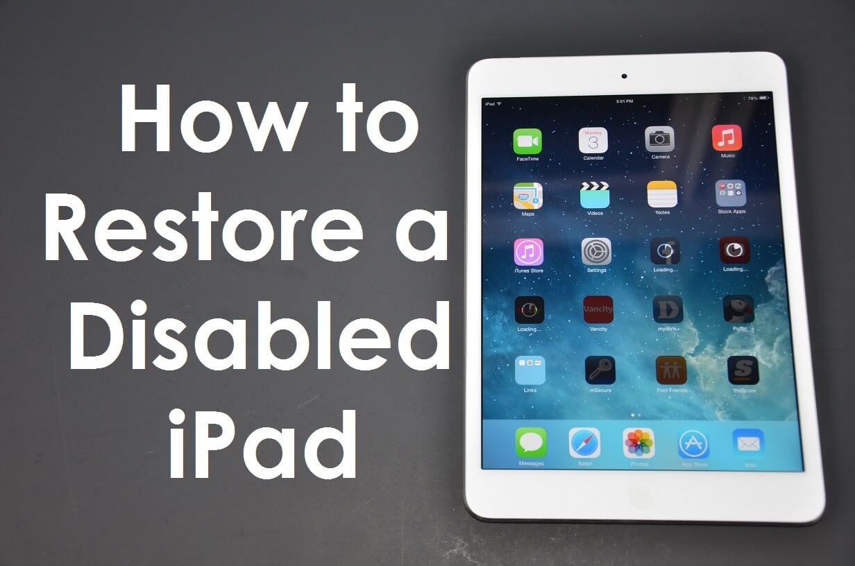 Restore Disable Ipad Forget Password