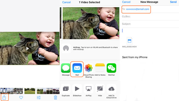 Transferir fotos do iPad para Android via e-mail