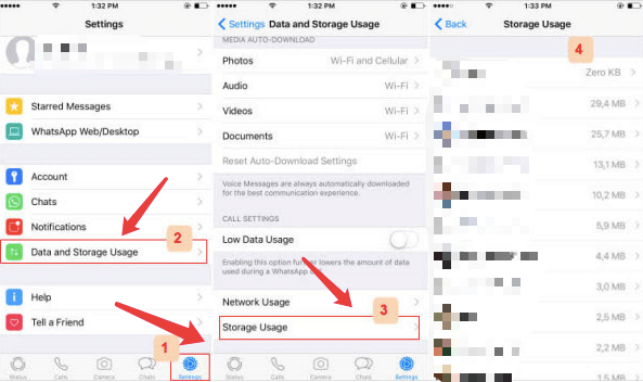 Limpar todos os dados de um grupo ou indivíduo no WhatsApp do iPhone