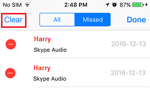 Rensa missade samtal på iPhone för att permanent radera iPhone-historik