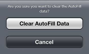 Delete Autofill on iPhone