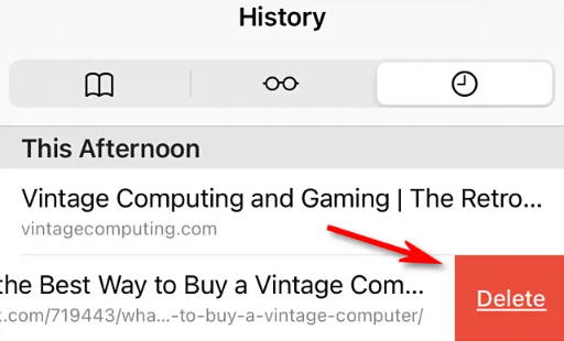 Clear Selected Entries from Your iPad's History