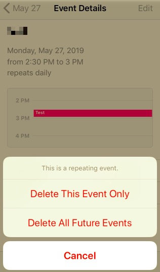 iPhone에서 반복되는 이벤트를 삭제하는 방법