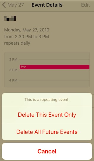 Hur man tar bort återkommande händelser på iPhone