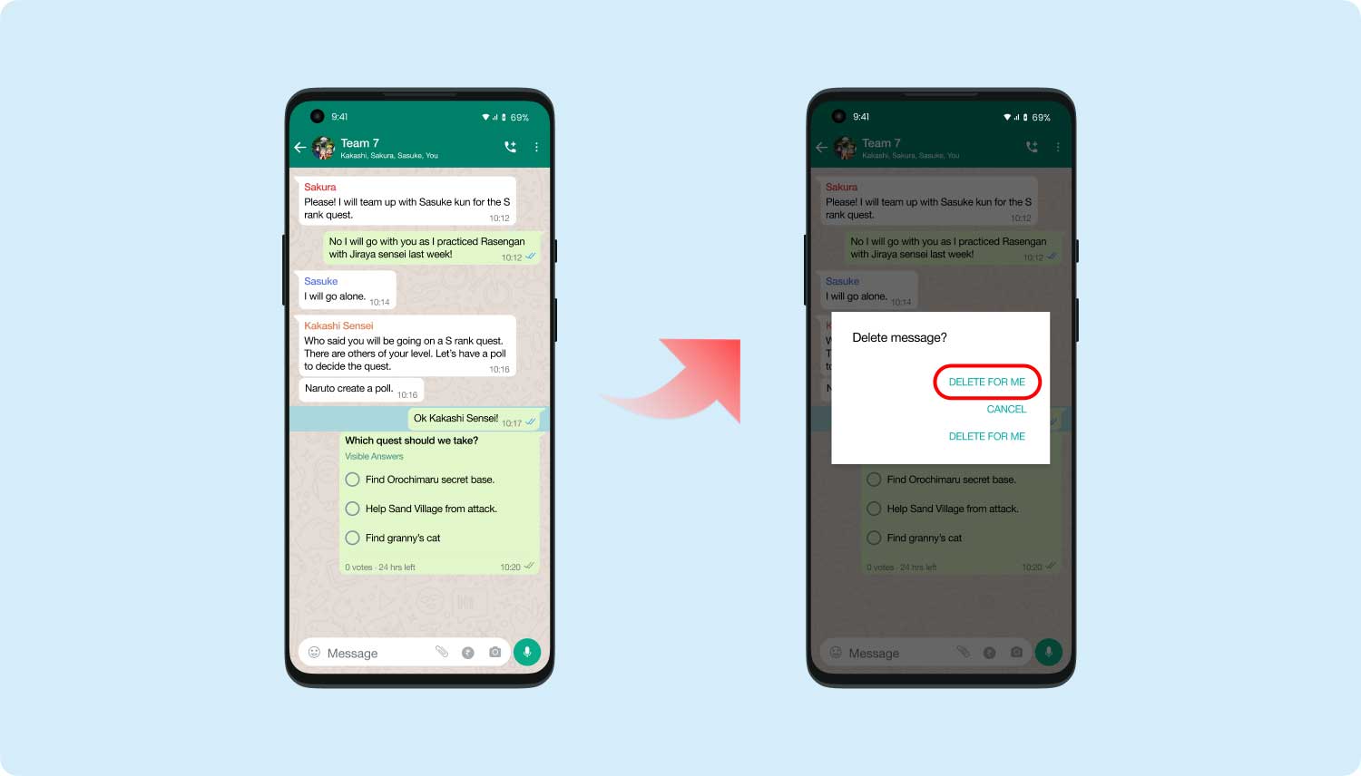 Android 및 iPhone용 WhatsApp 메시지 삭제