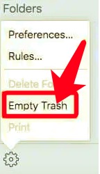 Empty Trash to Permanently Delete iCloud Emails