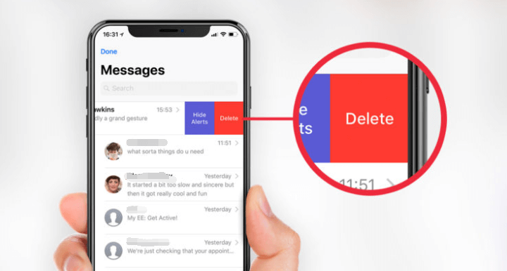 Delete Entire Conversations on iOS