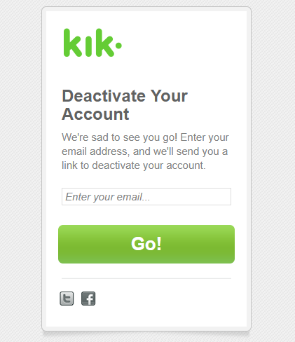 Deactivate Kik Accounts Manually