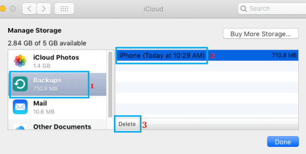 Delete Backup on Computer When iCloud Cannot Delete Backup